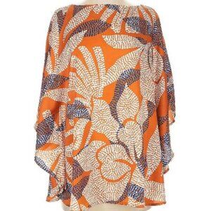 NWOT Chico's Poncho Floral Chianti S/M